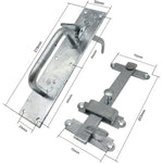 Heavy Suffolk Latch - 219 x 50mm - Galvanised - tradefit - 3