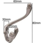 Cast Iron Triple Coat Hook 1883 Antique Coat and Hat Rack Hook Hand Forged Self Coloured with Screws - tradefit - 3