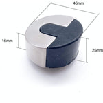 Round Floor Mounted Door Stop - 45mm - Satin Stainless Steel - tradefit - 2
