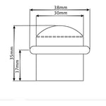 Dome Top Floor Mounted Door Stop - 30mm Diameter - Matt Black - tradefit - 2
