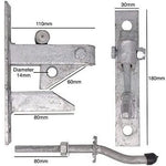 Field Gate Auto Catch Self Locking - 170mm - Hot Dip Galvanised - tradefit - 3