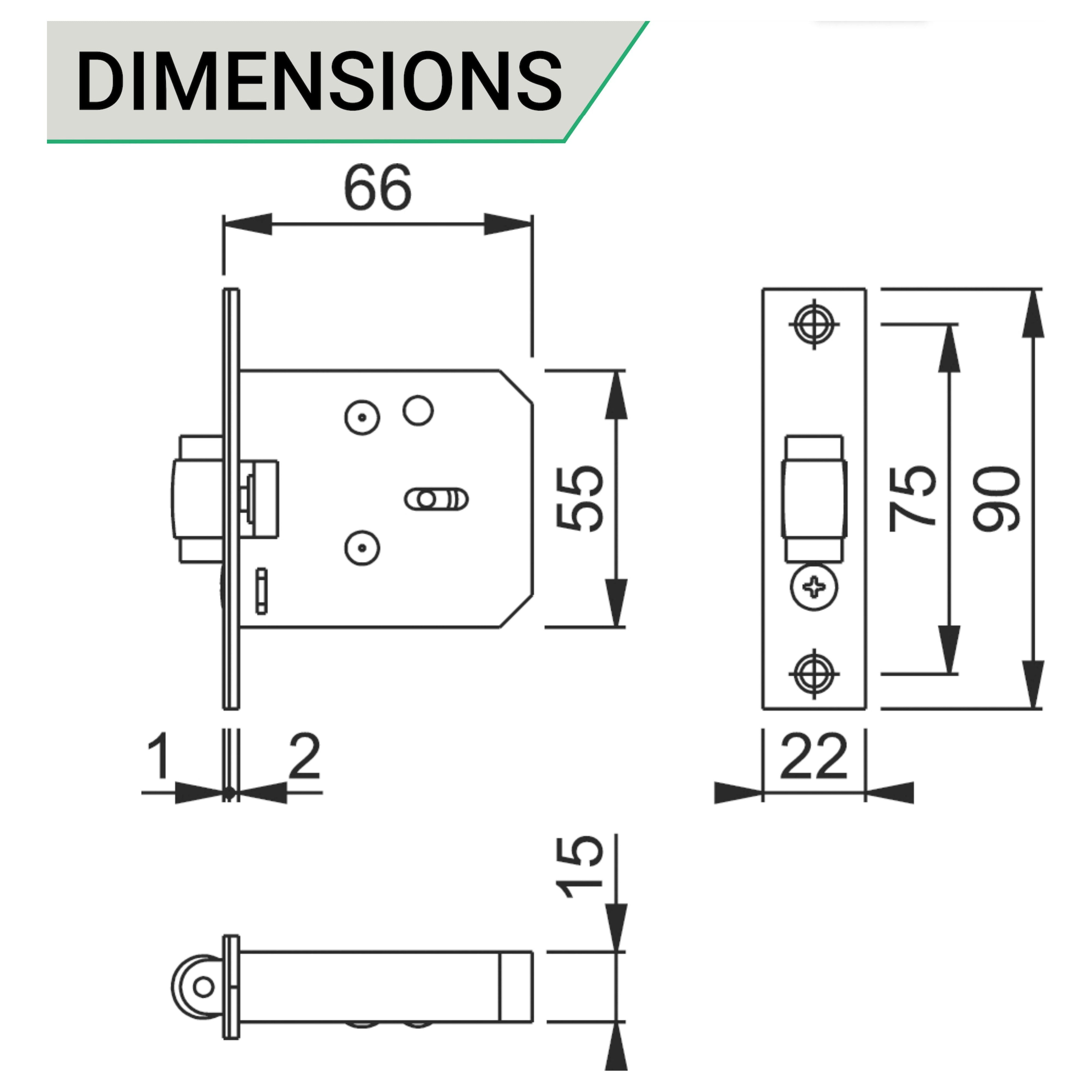 Adjustable Roller Bolt Latch Architectural Heavy Duty 66mm Case