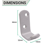 Robe Hook - 50mm - Satin Aluminium - tradefit - 2