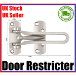 Zinc Diecast Door Restrictor - 2.4 x 3.9 inch - Satin Chrome - tradefit - 2