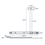 Door Restrictor Arm Stay Mortice Overhead - 90° Opening - Black - tradefit - 3