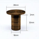 Brass Dust Socket for Flush Bolts - 20 x 38mm - Dark Bronze - tradefit - 2
