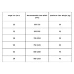 Medium Tee Door and Gate Hinge - 16 inch - Zinc Plated - tradefit - 5