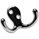 Double Robe Hook Chrome Plated Twin Robe Hook - Pack of 4 - tradefit - 2