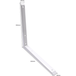 Mitre Pattern Shelf Bracket - 350 x 350mm - White - tradefit - 2