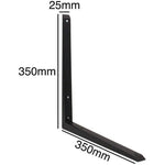 Mitre Shelf Bracket - 350 x 350mm - Black - tradefit - 2