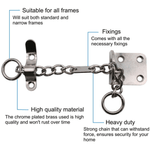 Narrow Security Door Chain - 44mm - Chrome Plated - tradefit - 3