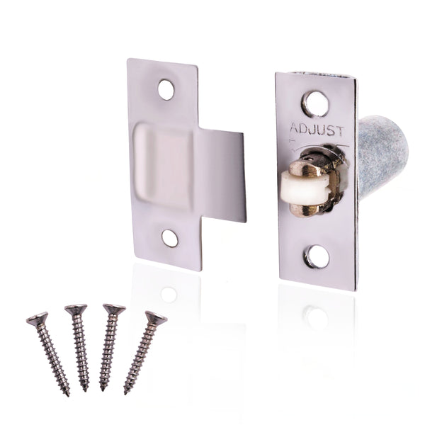 Adjustable Roller Catch Spring Loaded Latch Lock for Internal Doors - Nickel Plated - tradefit - Featured Image