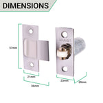 Adjustable Roller Catch Spring Loaded Latch Lock for Internal Doors - Nickel Plated - tradefit - 4