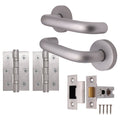 Return To Door Lever on Rose - 19 x 52mm - Satin Aluminium - 19mm Latch Pack