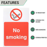 No Smoking 400x600mm Screw Fixed - tradefit - 2