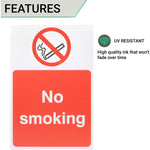 No Smoking 400x600mm Screw Fixed - tradefit - 3