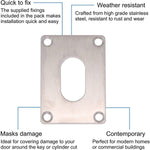 Repair Escutcheon Large Screw Fixed - SUS304 - Oval - 65x47x1.2mm - Satin Stainless - tradefit - 3