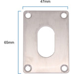 Repair Escutcheon Large Screw Fixed - SUS304 - Oval - 65x47x1.2mm - Satin Stainless - tradefit - 4