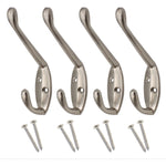 Hat and Coat Hook - Satin Nickel - Pack of 4 - tradefit - 1