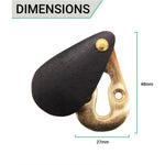 Peardrop Wooden Keyhole Cover Escutcheon Black Ebony SOLD AS SINGLE - tradefit - 2