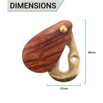 Peardrop Wooden Keyhole Cover Wood Escutcheon Rosewood Each - tradefit - 2