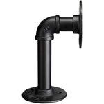 Rustic Pipe Shelf Brackets Cast Iron Scaffold Type - Pair / 2 Brackets - Dual 100/160mm - Matt Black - tradefit - 6