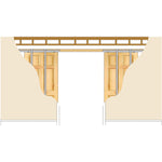 Pocket Door Kit for Double Doors with Soft Close - 915 x 2032mm Max Door Size - 120mm Finished Wall Thickness - tradefit - 3