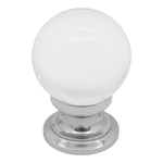 Glass Cupboard Knob Clear Ball - 25mm - Polished Chrome - tradefit - 3