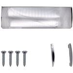 Curved Interior Inner Letter Box Tidy Flap - 355x127mm - Polished Chrome - tradefit - 1