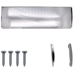 Curved Interior Inner Letter Box Tidy Flap - 355x127mm - Polished Chrome - tradefit