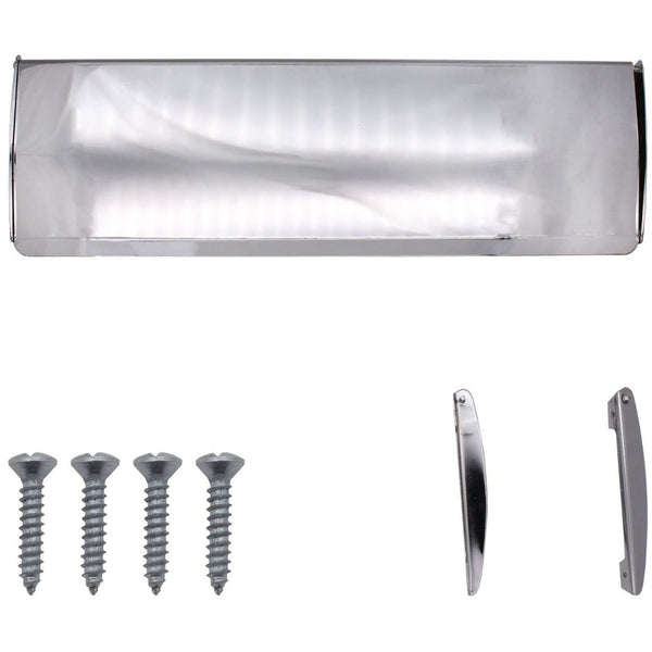 Curved Interior Inner Letter Box Tidy Flap - 355x127mm - Polished Chrome - tradefit - Featured Image