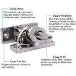 Brighton Sash Window Fastener - Polished Chrome - 58mm - tradefit - 2