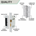 Sassari Polished Chrome Lever Door Handle Pack - 64mm Sashlock - tradefit - 4