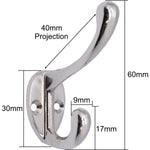 Hat Coat & Robe Hook - Polished Chrome - Pack of 4 - tradefit - 2