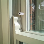 Locking Security Sash Window Stop Set - Pack of 2 with Key - Polished Chrome - tradefit - 6