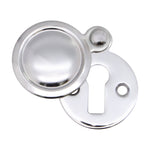 Victorian Keyhole Covered Escutcheon for Front Doors 34mm Polished Chrome - tradefit - 1