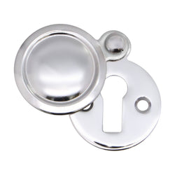 Victorian Keyhole Covered Escutcheon for Front Doors 34mm Polished Chrome - tradefit