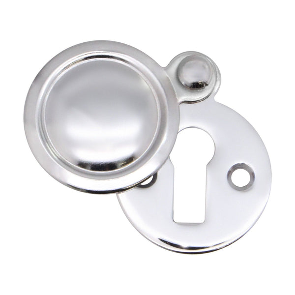 Victorian Keyhole Covered Escutcheon for Front Doors 34mm Polished Chrome - tradefit - Featured Image