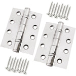 Polished Stainless Fire Door Hinges - 4 Inch/102mm - Grade 13 Steel Ball Bearing - Pack 2 - tradefit - 2