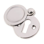 Victorian Keyhole Covered Escutcheon for Front Doors 34mm Polished Chrome - tradefit - 6