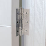 Polished Stainless Fire Door Hinges - 3 Inch/76mm - Grade 7 Steel Ball Bearing - Pack 2 - tradefit - 7