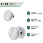 Victorian Polished Chrome Rim Door Knob - tradefit - 2