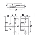 Press On Keku AS Clip - Black - Pack of 10 - tradefit - 6