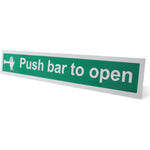 Push Bar To Open Sign 600x100mm Self Adh Semi Rigid PVC - tradefit - 6