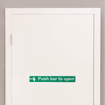 Push Bar To Open Sign 600x100mm Self Adh Semi Rigid PVC - tradefit - 5