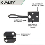 Wire Pattern Hasp & Staple - 4 inch - Black - tradefit - 4