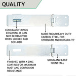 Safety Pattern Hasp & Staple - 6 inch - Zinc - tradefit - 5