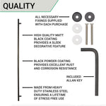 Guardsman Entrance Pull Handle - Bolt Fix - 1800 x 32mm 1600mm c/c - Matt Black - tradefit - 5