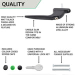 Yale Espagnolette Window Handle Straight - 40mm - Black - tradefit - 5