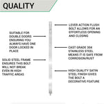 Lever Action Flush Bolt - 453x20mm - SUS304 - Satin Stainless - tradefit - 4